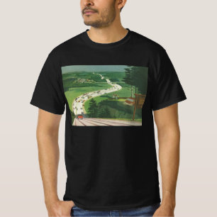 T-shirt Routes américains panoramiques vintage, road trip 