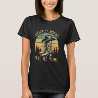 T-shirt Routes de Campagne M'emmènent à la Maison Cowboy W