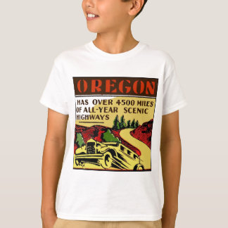 T-shirt Routes pittoresques de l'Orégon de voyage