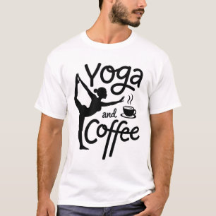 T-shirt Routine matinale consciente de yoga et de café