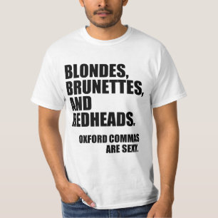 T-shirt roux de brunes de blondes