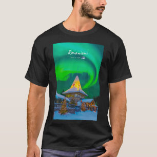 T-shirt Rovaniemi, Finlande - Aurore magique