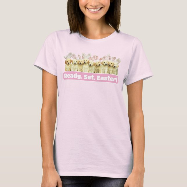 T-shirt Row of Puppy Bunnies (Devant)