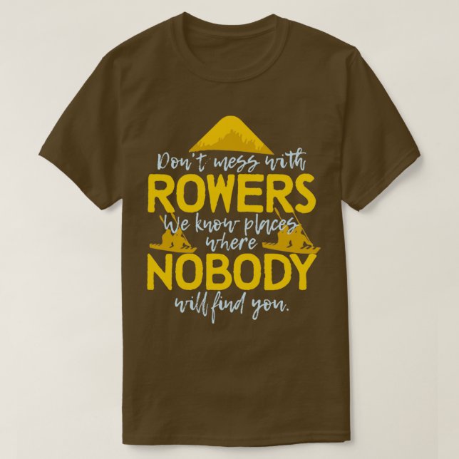 T-shirt Rowing Sport amusant dire (Design devant)
