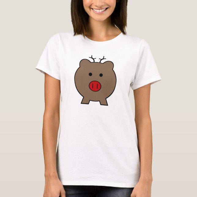 T-shirt Roy le cochon de Noël (Devant)