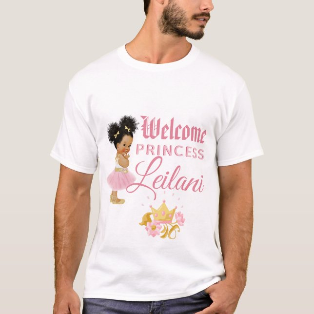 T-shirt Royal African Princess Pink|Gold  (Devant)