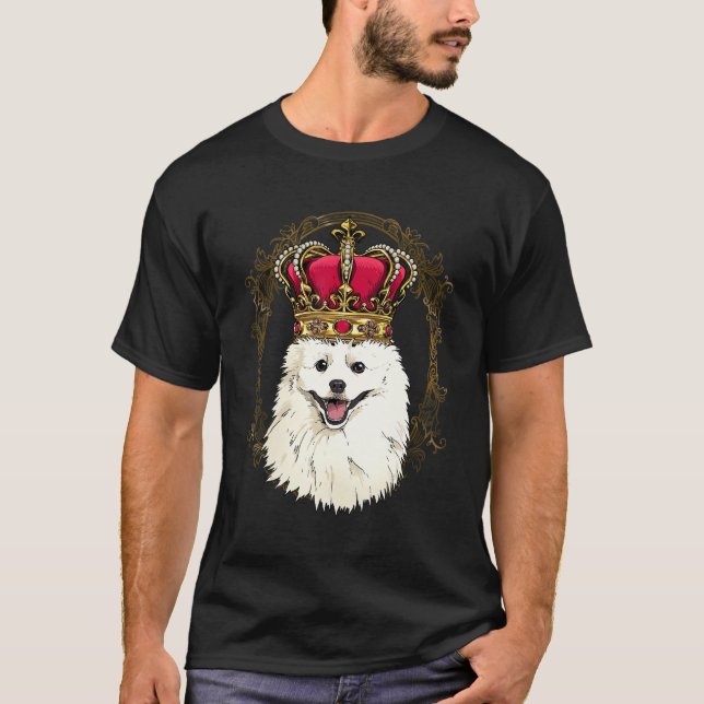 T-shirt Royal American Eskimo Spitz King Queen Princess Do (Devant)