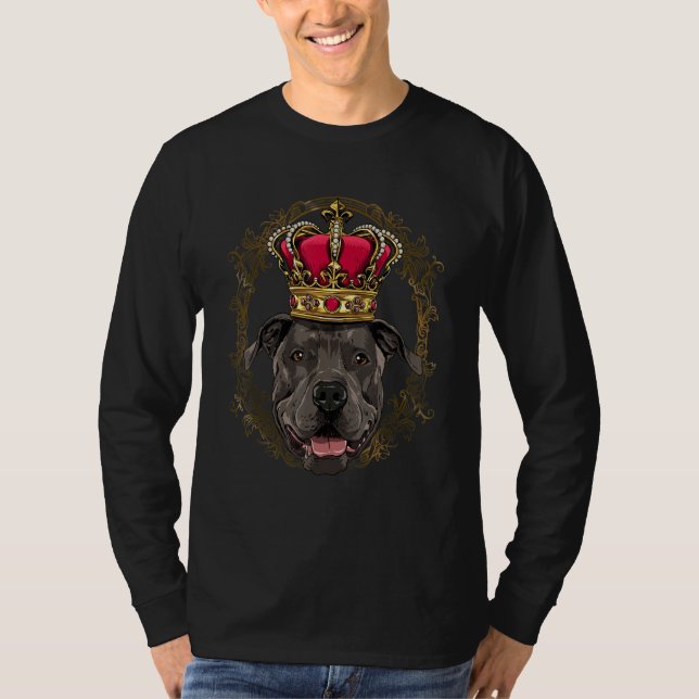 T-shirt Royal American Pit Bull Terrier King Queen Princes (Devant)