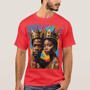T-shirt Royal Black Love Crowned Couple Tee