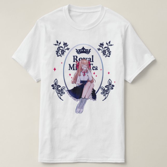 T-shirt royal de thé de lait (Design devant)