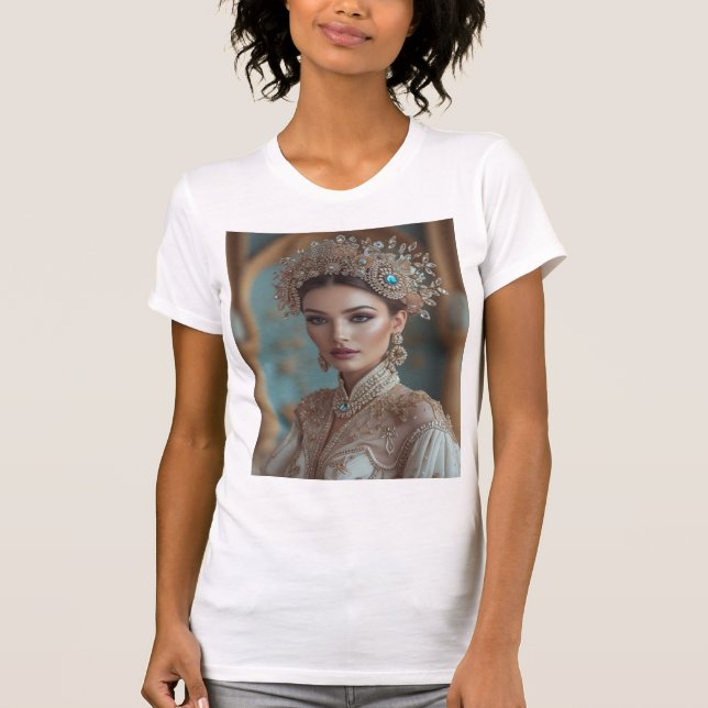 T-shirt Royal Elegance - Beauté intemporelle en or (Devant)