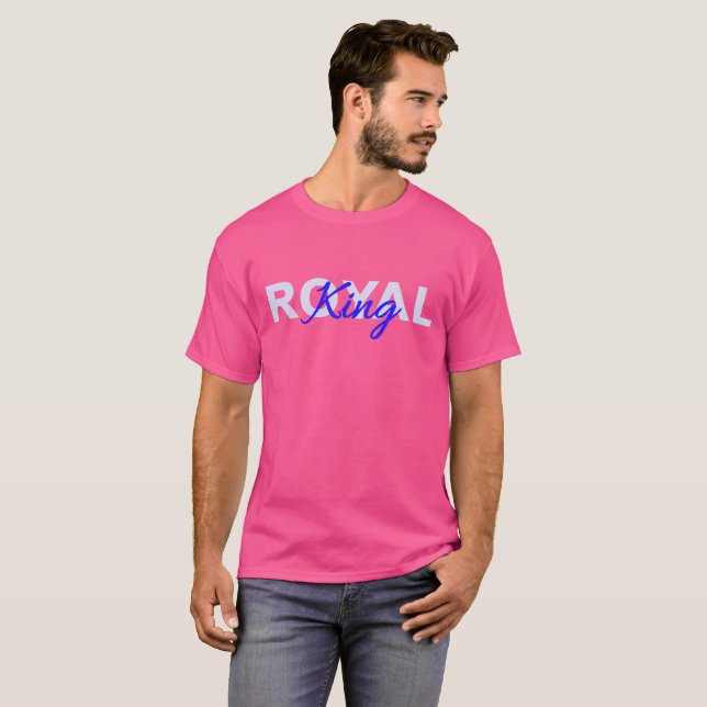 T-shirt Royal King Blue Text (Devant entier)
