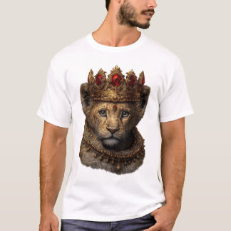 T-Shirt Royal Lion Cub Crown – Design Élégant Roi