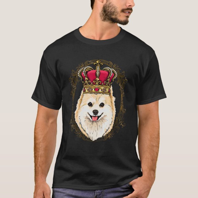 T-shirt Royal Pomeranian King Queen Princess Pom Mom Dad D (Devant)