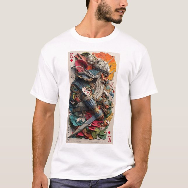 T-shirt Royal Rebellion – Samurai Card Warriors Art Print  (Devant)