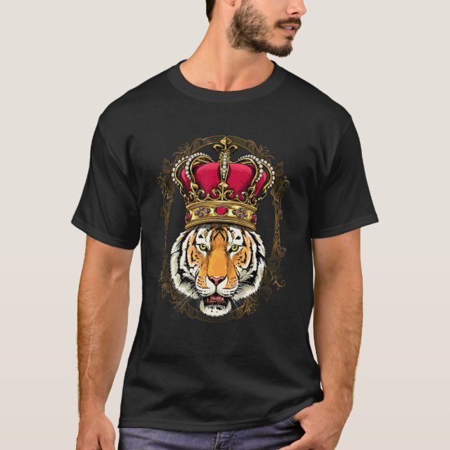 T-shirt Royal Tiger King Queen Princess Zoo Animal Cat Tig (Devant)