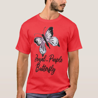 T-shirt RoyalPurple Papillon Belle aquarelle illustr