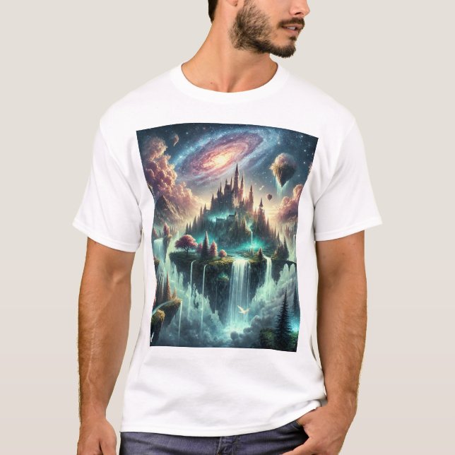T-shirt Royaume céleste enchanté - Imaginaire Dreamscape (Devant)