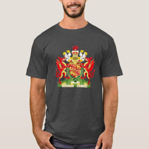 T-shirt Royaume de Galles Manteau d'armoiries Cymru am by 