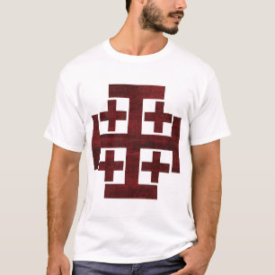 T-shirt Royaume de Jérusalem - Rouge et Noir