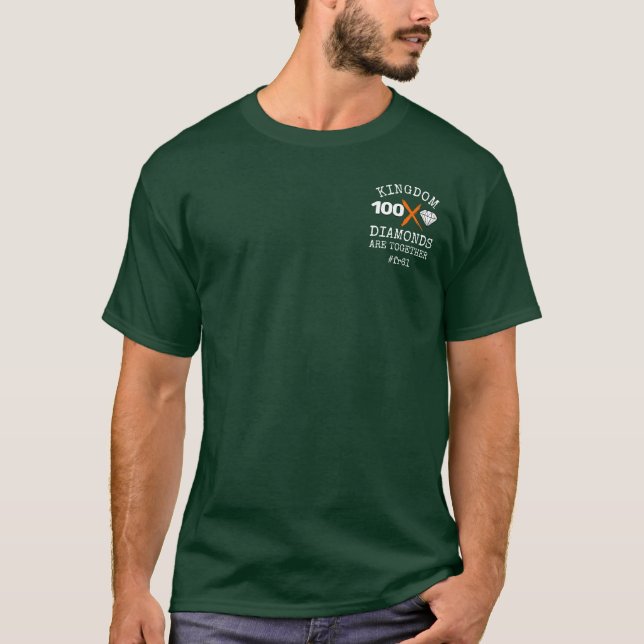 T-shirt ROYAUME DIAMANTS FR61 Chambre familiale Vert (Devant)