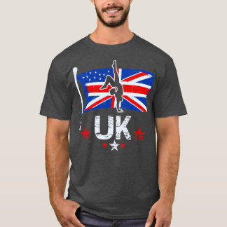 T-shirt Royaume-Uni avec l'Angleterre Drapeau Gymnastique 