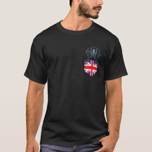 T-shirt Royaume-Uni Drapeau plat Retriever Dog In P