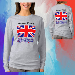 T-shirt Royaume-Uni et drapeau britannique Personnalisé 