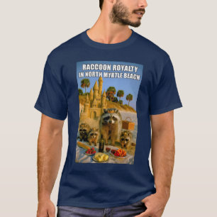 T-shirt Royauté de ratons laveurs drôles à North Myrtle Be