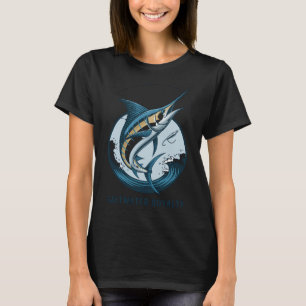 T-shirt Royauté en eau salée : Majesté bleue et dorée de l