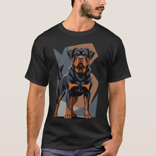 T-shirt Royauté Rottweiler : Puissance dans chaque pixel (Devant)