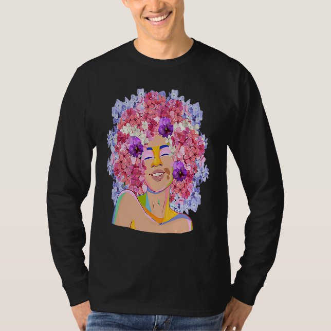 T-shirt RPF Designs Pretty Flower Girl 1 (Devant)