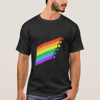 T-shirt RPG Dice Gay pride Minimaliste D20 Set Tabletop Ra