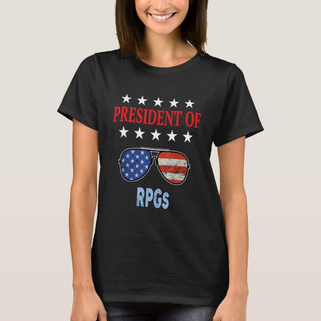 T-shirt Rpgs Accessoires Usa Drapeau Rpgs Dit (Devant)