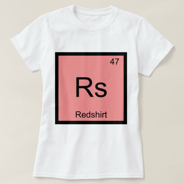 T-shirt Rs - Redshirt Chimie Élément Symbole Funny Tee (Design devant)