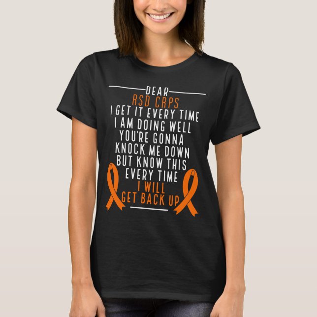 T-shirt RSD CRPS Sensibilisation retour Orange Ribbon (Devant)