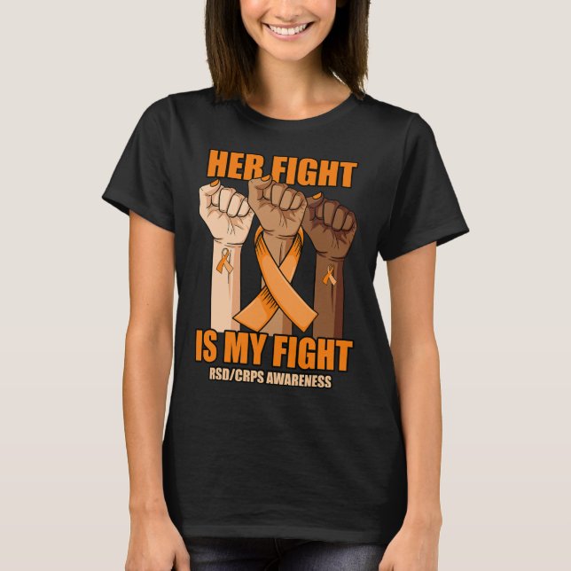 T-shirt RSD CRPS Sensibilisation Son combat est ma main de (Devant)