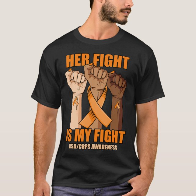 T-shirt RSD CRPS Sensibilisation Son combat est ma main de (Devant)
