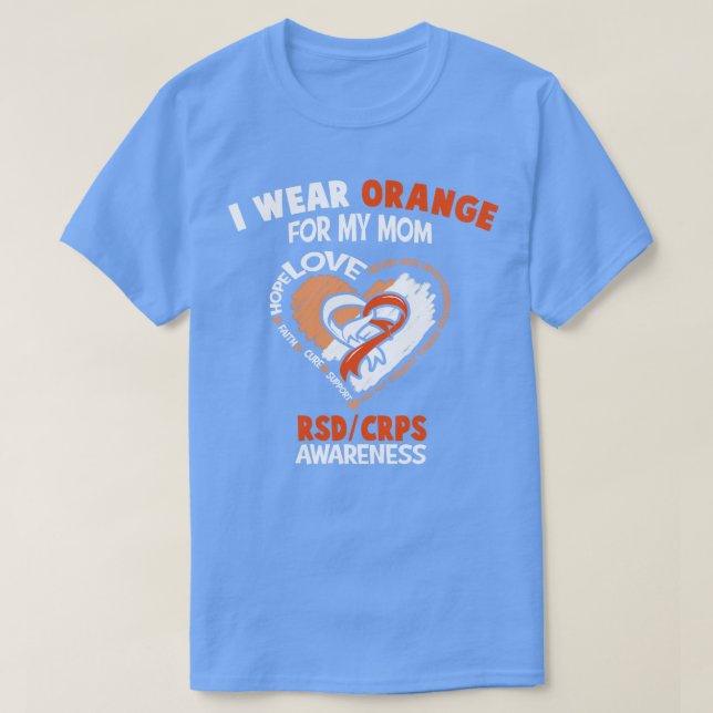 T-shirt RSDCRPS Je Porte De L'Orange Pour Ma Mère Coeur Ru (Design devant)