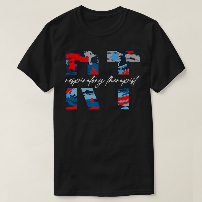 T-shirt RT Patriotique 4 juillet USA Flag Independence Day (Design devant)