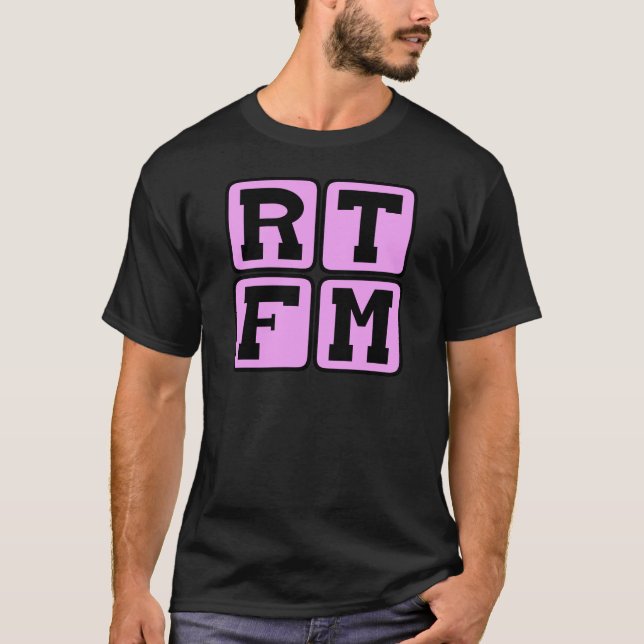 T-shirt RTFM Lire Le #$%%^ Manuel Acronyme d'Argot Interne (Devant)