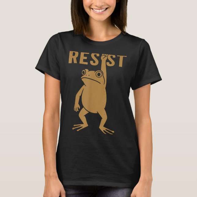 T-shirt Rtland Frog Funny City Art - Rtland Frog Protest  (Devant)