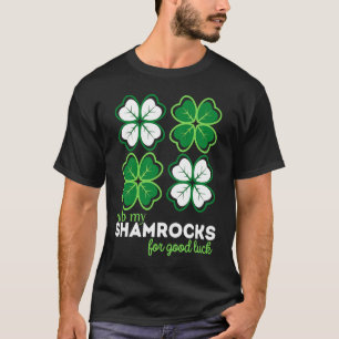 T-shirt Rub Mes Shamrocks pour la chance Four Leaf Clover