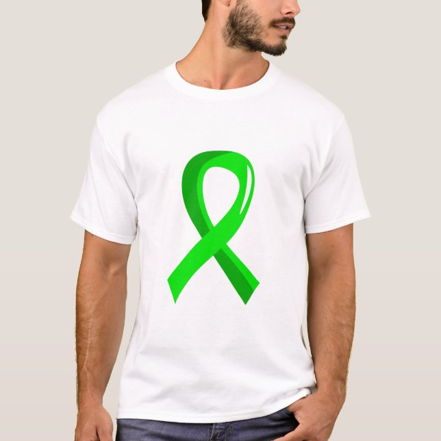 T-shirt Ruban 3 de vert de chaux de lymphome non (Devant)