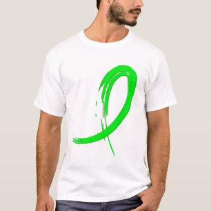 T-shirt Ruban A4 de vert de chaux de lymphome non