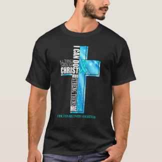 T-shirt Ruban à Croix Chrétienne de Sensibilisation au Rec