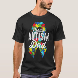 T-shirt Ruban à énigme de papa fier de la sensibilisation 