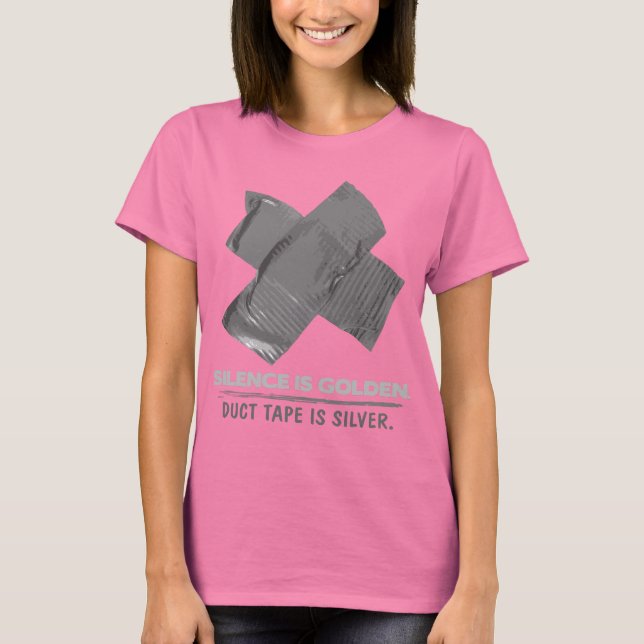 T-shirt ruban adhésif - le silence est le ruban adhésif do (Devant)
