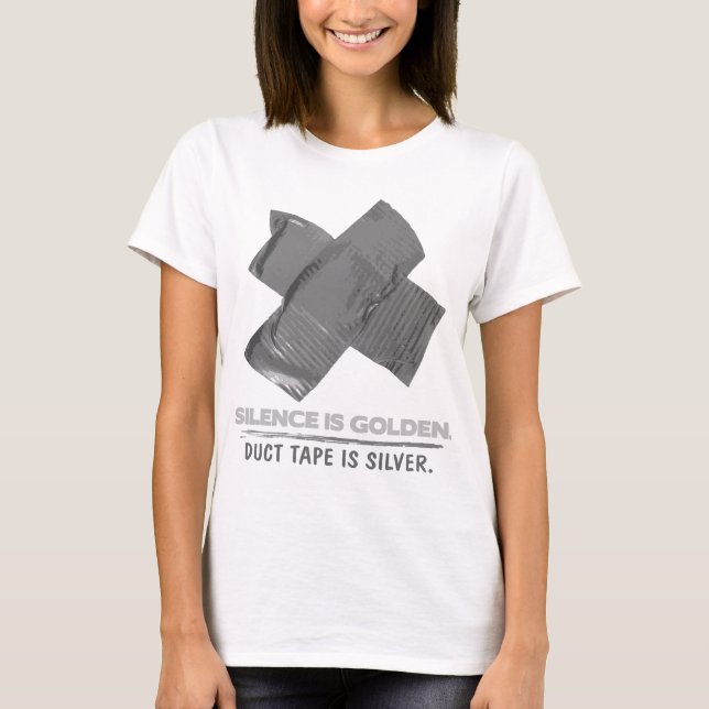 T-shirt ruban adhésif - le silence est le ruban adhésif do (Devant)
