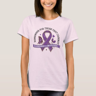 T-shirt Ruban Alzheimer pour ceux qui ne peuvent pas se so